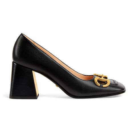 gucci pumps heels|Gucci leather mid heel pump.